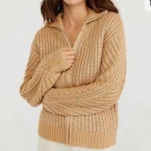 ANN TAYLOR Shimmer Knit Bomber Sweater NWT